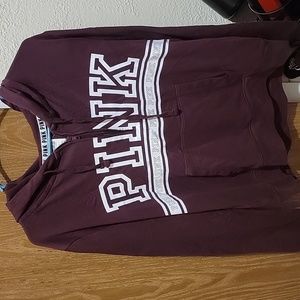 PINK half zip hoodie